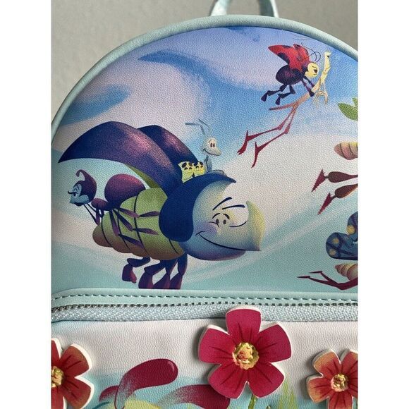 Disney Loungefly A Bugs Life Earth Day Heimlich Circus Mini Backpack Pixar NEW - Picture 4 of 14